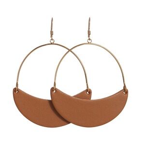 Chic Brown Hoop Earrings